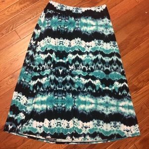 Tie dyed maxi skirt